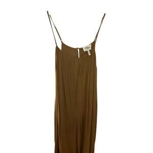 NEW OLLARI women's wide leg jumpsuit in mustard